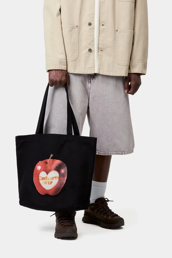Borsa tote in tela con grafica Borsa tote in tela con grafica