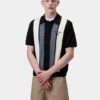 Camicia a maniche corte in maglia a righe Mello Camicia a maniche corte in maglia a righe Mello