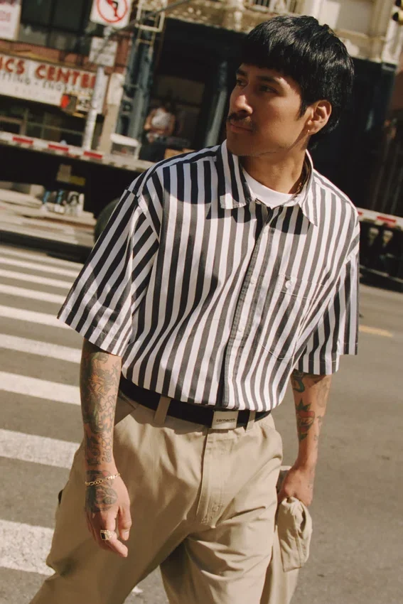 Camicia a maniche corte Royce Stripe Camicia a maniche corte Royce Stripe