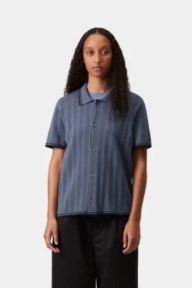 Camicia da donna a maniche corte in maglia Ramsey in pantaloncini