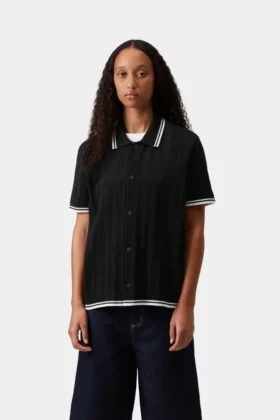 Camicia da donna a maniche corte in maglia Ramsey in pantaloncini