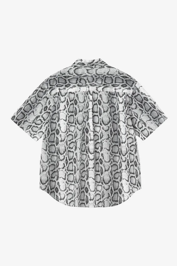 Camicia da donna a maniche corte Snake Camo in pantaloncini Camicia da donna a maniche corte Snake Camo in pantaloncini