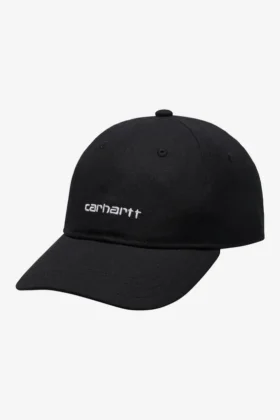 Cappellino in tela con scritta