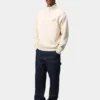 Felpa con mezza zip e scritta in stile American Script Felpa con mezza zip e scritta in stile American Script