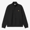 Felpa con mezza zip e scritta in stile American Script Felpa con mezza zip e scritta in stile American Script