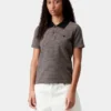 Polo a maniche corte Dion Stripe per donne in pantaloncini Polo a maniche corte Dion Stripe per donne in pantaloncini