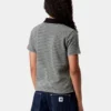 Polo a maniche corte Dion Stripe per donne in pantaloncini Polo a maniche corte Dion Stripe per donne in pantaloncini