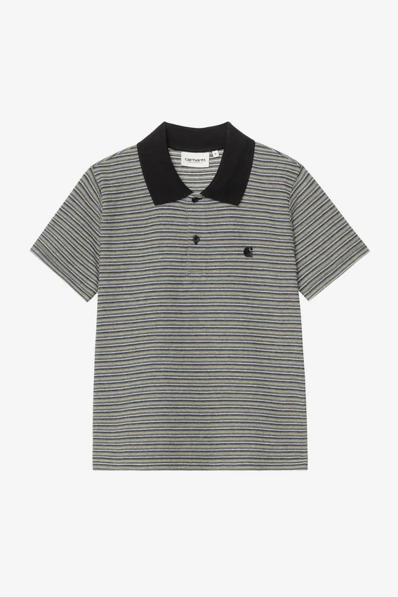 Polo a maniche corte Dion Stripe per donne in pantaloncini Polo a maniche corte Dion Stripe per donne in pantaloncini