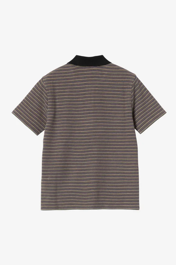 Polo a maniche corte Dion Stripe per donne in pantaloncini Polo a maniche corte Dion Stripe per donne in pantaloncini