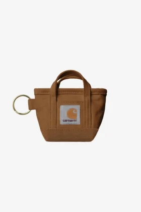 Portachiavi con mini borsa tote con chiusura superiore a zip