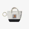 Portachiavi con mini borsa tote con chiusura superiore a zip Portachiavi con mini borsa tote con chiusura superiore a zip