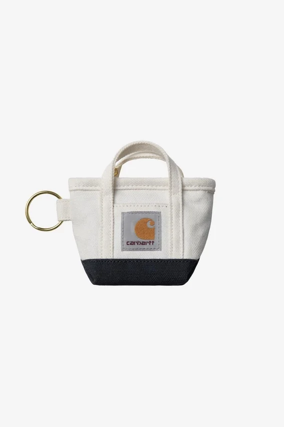 Portachiavi con mini borsa tote con chiusura superiore a zip Portachiavi con mini borsa tote con chiusura superiore a zip