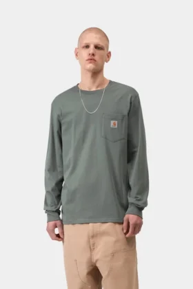 T-Shirt a maniche lunghe con tasca