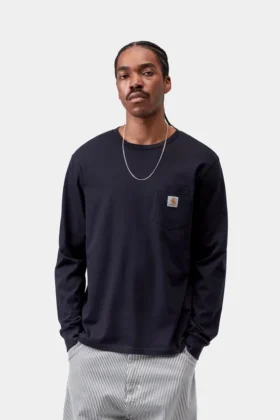 T-Shirt a maniche lunghe con tasca